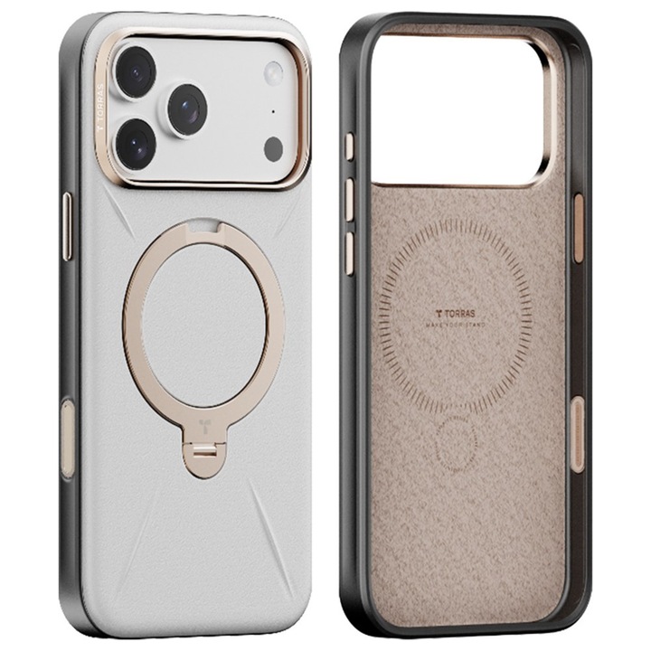 Husa pentru iPhone 17 Pro - Torras QPRO Leather Series - Grey