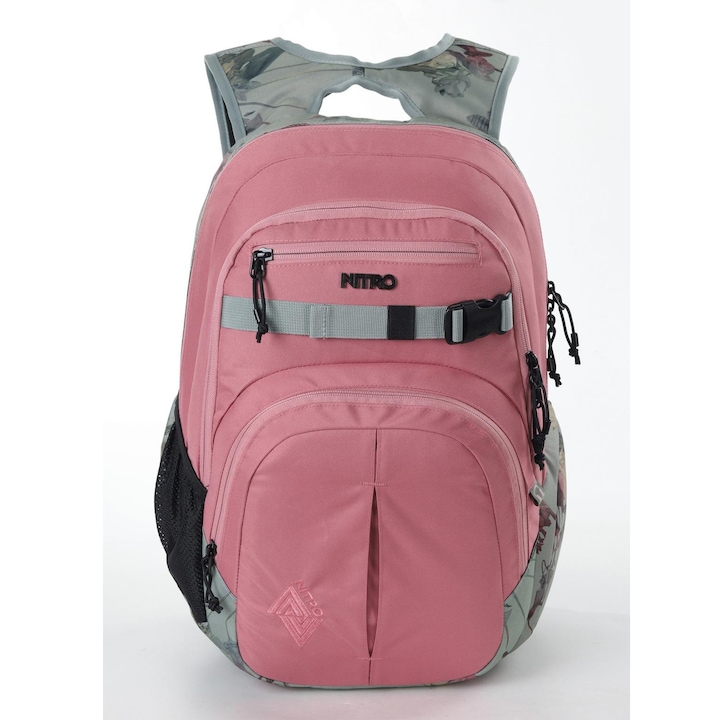 Rucsac Nitro Chase, 17 inch, multicolor, buzunare multiple, curea pentru skateboard