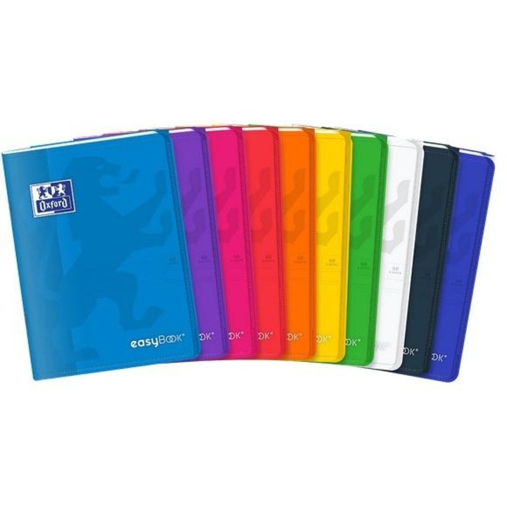 A4 füzet szett, OXFORD, 60 oldal, polipropilén, vegyes színek
