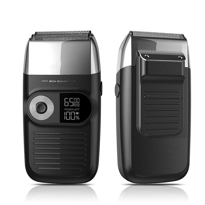 Aparat de ras electric, 2 in 1, cu display LCD, motor puternic, inox hipoalergenic