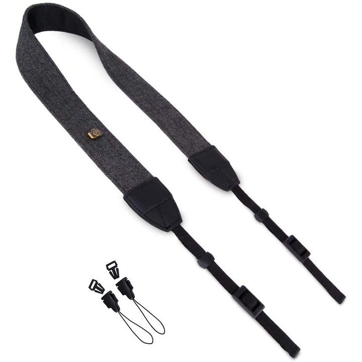 Curea pentru camera, ajustabila, retro-gri, 75x150cm, set