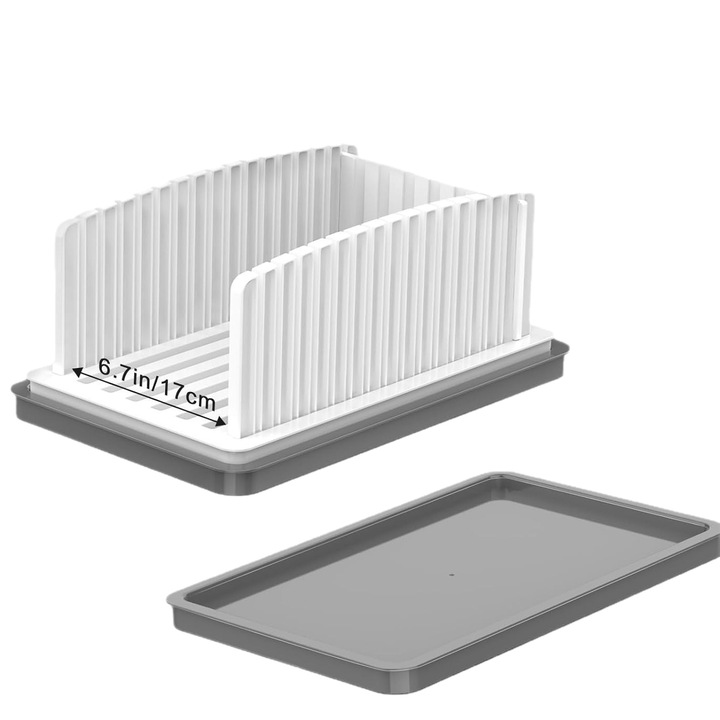 Feliator de paine manual, ajustabil, cu tava pentru firimituri, compact, pentru paine de casa