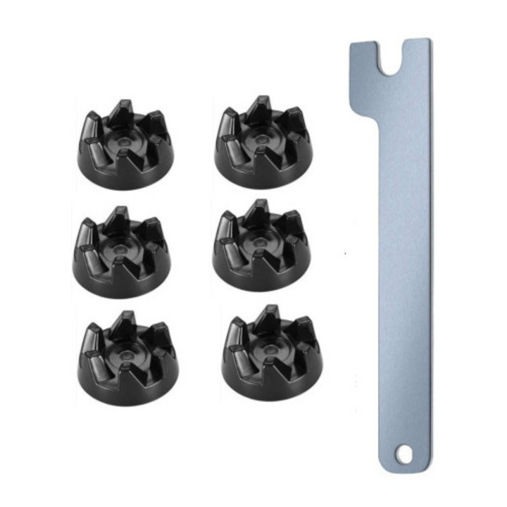 Set 8 piese de schimb pentru cuplaje blender cu cheie, metal si cauciuc, rezistente la caldura si uzura
