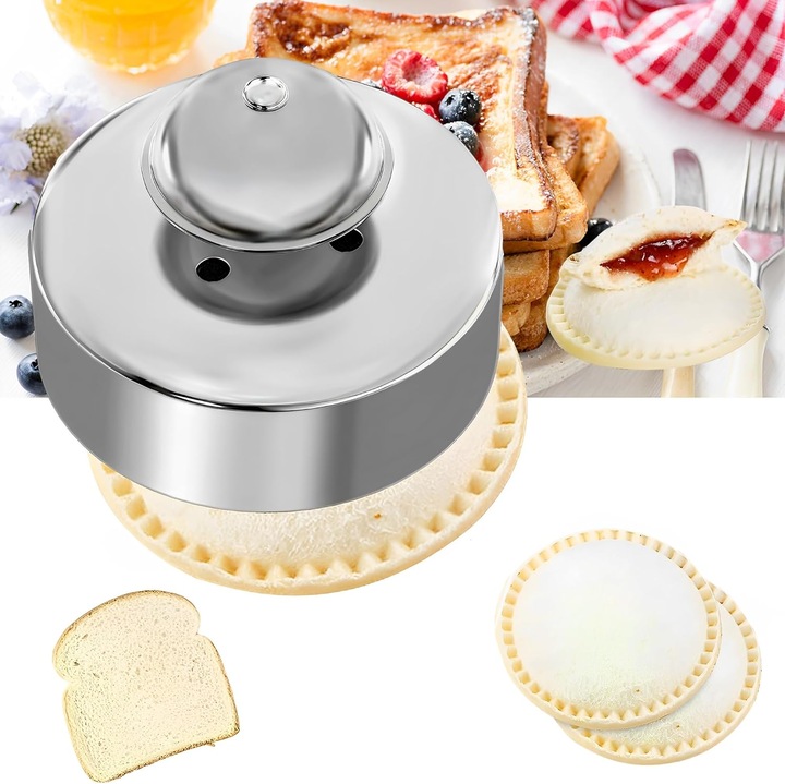 Gratar electric, presa pentru paine, taietor de sandvisuri, 9cm, set gadgeturi de bucatarie creativ pentru pranzuri