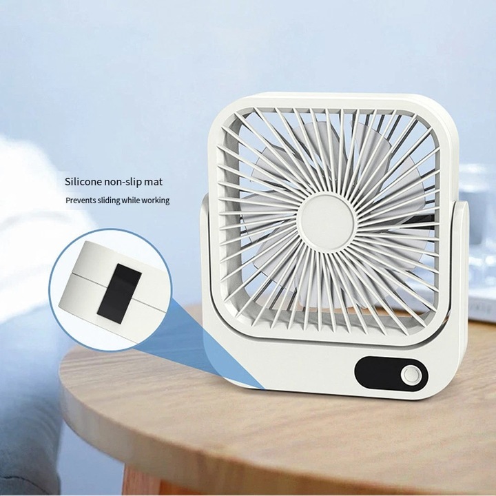 Ventilator electric de birou cu functii inteligente, multi-moduri, 30x30cm