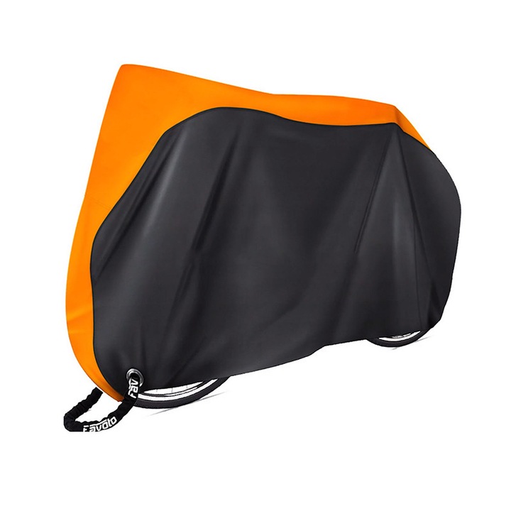 Husa protectie bicicleta, impermeabila, cu deschidere pentru lacat, pentru biciclete montane si de sosea, compacta, cu sistem Velcro