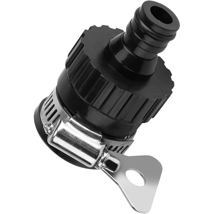 Conector rapid pentru furtun de gradina, mufe si conectori irigare, dimensiuni 6x3.4cm, material cauciuc, set