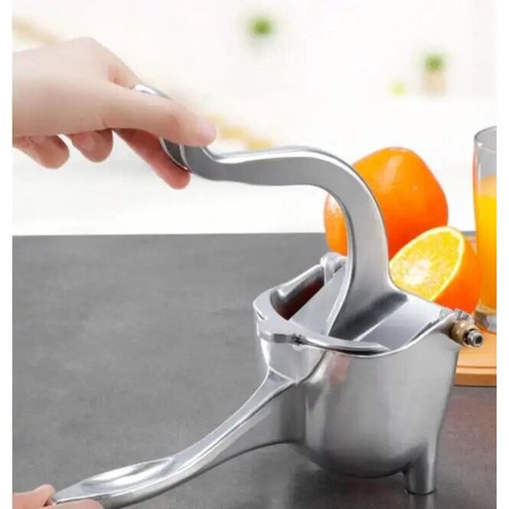 Presa manuala pentru fructe, multifunctionala, otel inoxidabil, baza din fonta