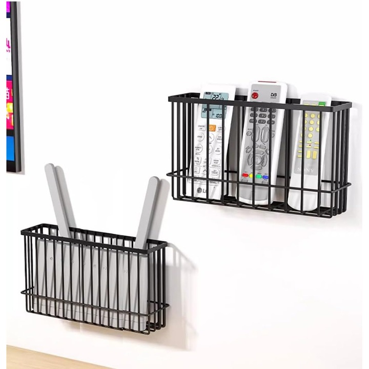 Set 2 cutii depozitare pentru usa de bucatarie, organizator pentru diverse articole, metal, rezistent la ulei, 3kg, multicolor