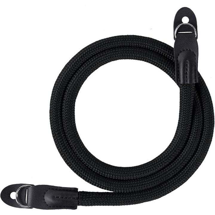 Curea pentru camera, neagra, 102cm, material nylon, design elegant, set accesorii foto