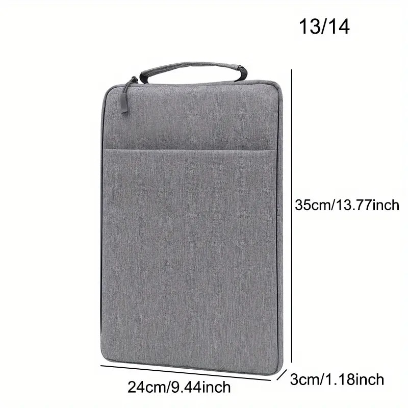 Husa laptop set, 13-14 inch, material rezistent, captuseala fleece, cu manere si buzunare laterale, multicolor