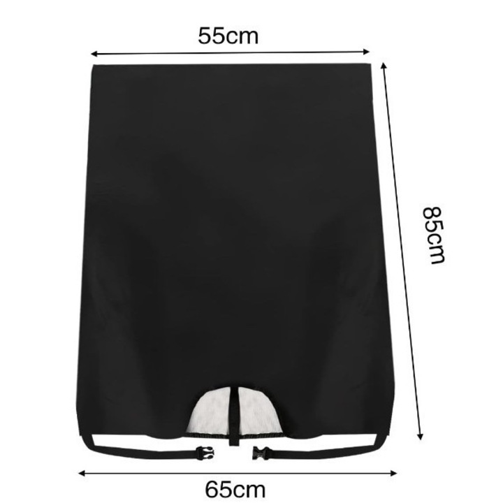 Husa pentru scaun de bicicleta pentru copii, impermeabila, cu benzi reflectorizante, dimensiune standard