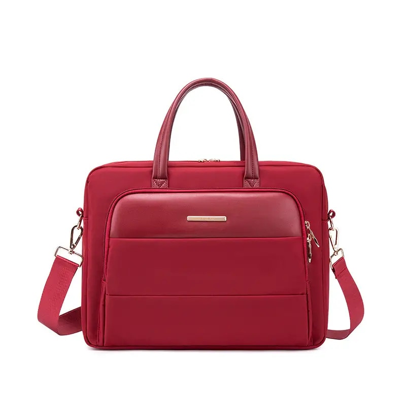 Geanta laptop cu compartiment pentru tableta, burgundy, 14 inch, set multifunctional