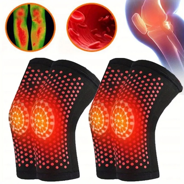 Set 4 aparatori pentru genunchi, confortabile, antiderapante, multicolor, dimensiuni variate