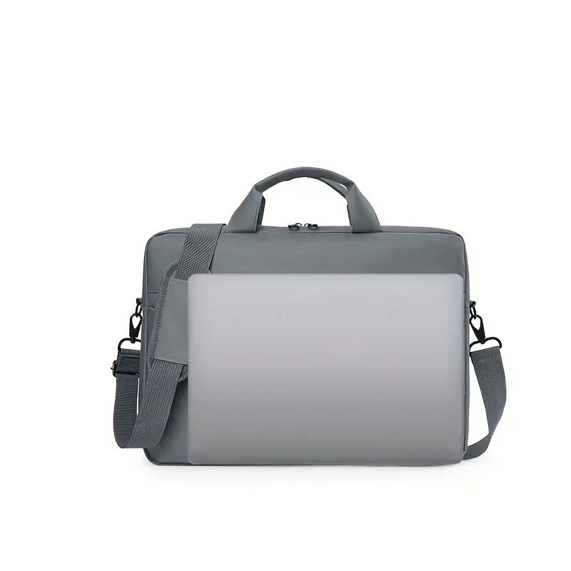 Geanta laptop profesionala, cu curea de umar ajustabila, sistem de protectie, design simplu, neagra