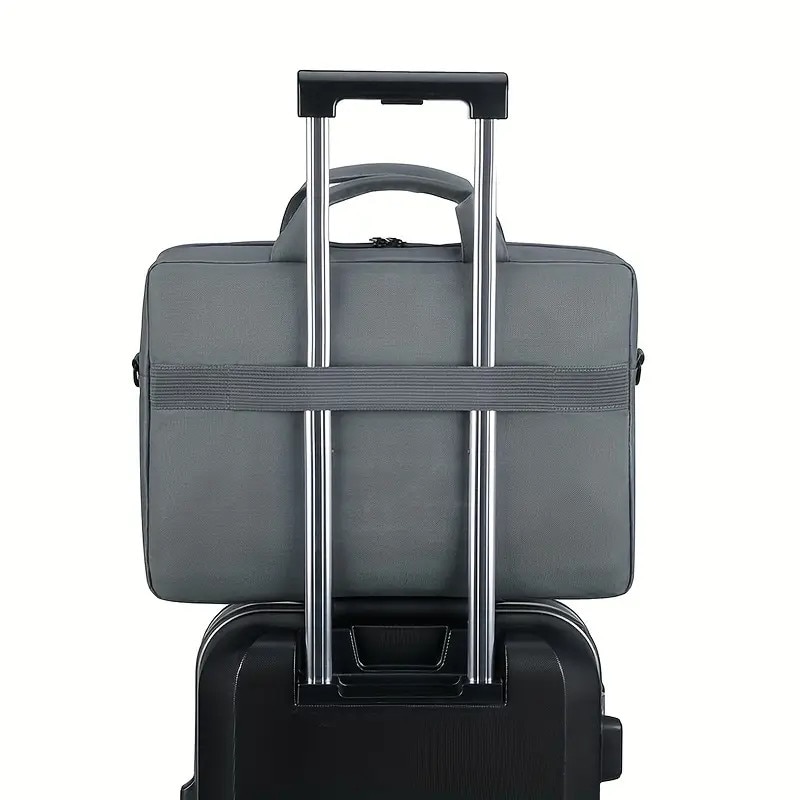 Geanta laptop profesionala, cu curea de umar ajustabila, sistem de protectie, design simplu, neagra