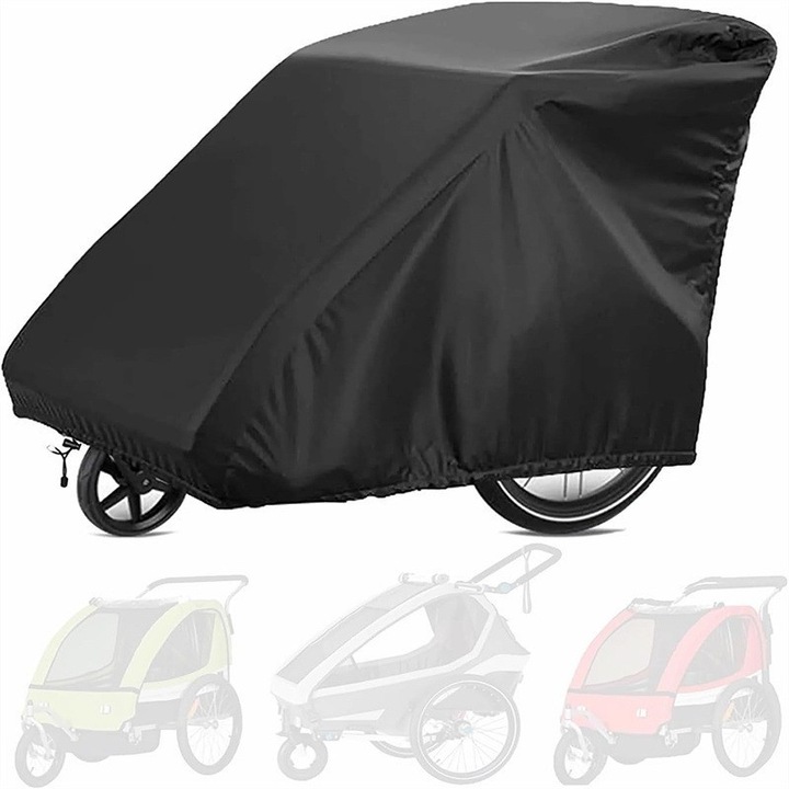 Husa de protectie pentru remorci de bicicleta, 140x84x99cm, impermeabila, multicolor, set