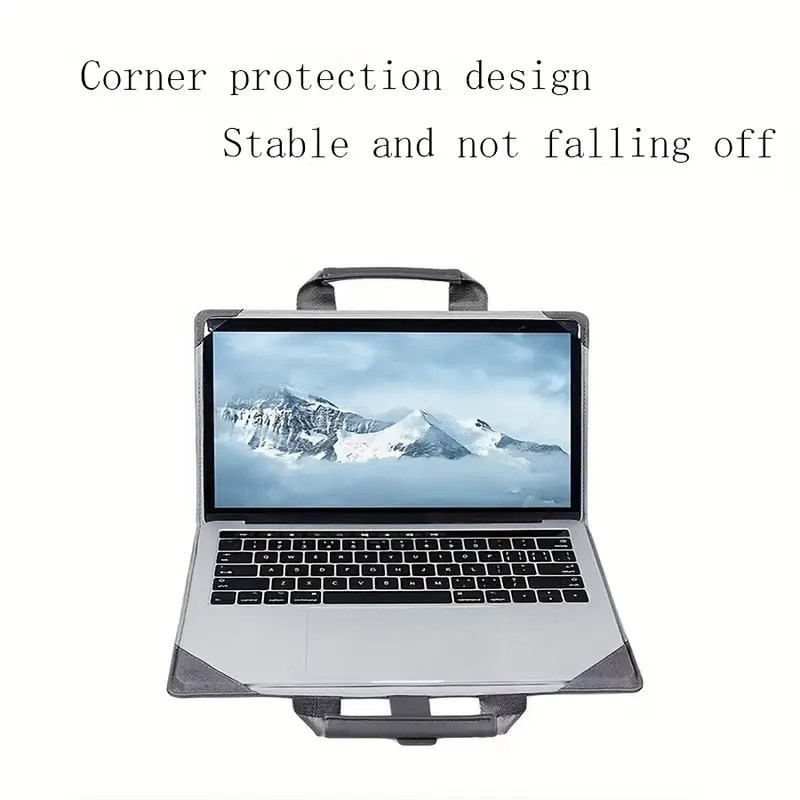 Geanta laptop business, design elegant, culoare verde inchis, pentru laptopuri de 12 inch, protectie dubla.