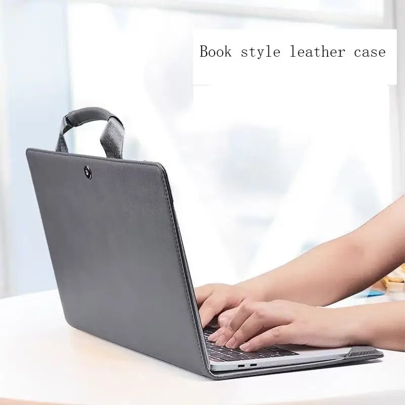 Geanta laptop business, design elegant, culoare verde inchis, pentru laptopuri de 12 inch, protectie dubla.