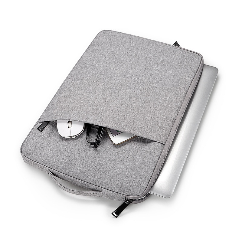 Husa laptop 13.3 inch, gri, design usor, protectie triple, set