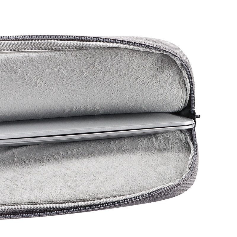 Husa laptop 13.3 inch, gri, design usor, protectie triple, set