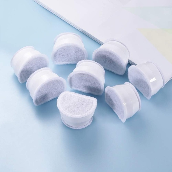 Filtru de apa pentru pisici, set de 8 bucati, carbon activ, pentru fantana de animale