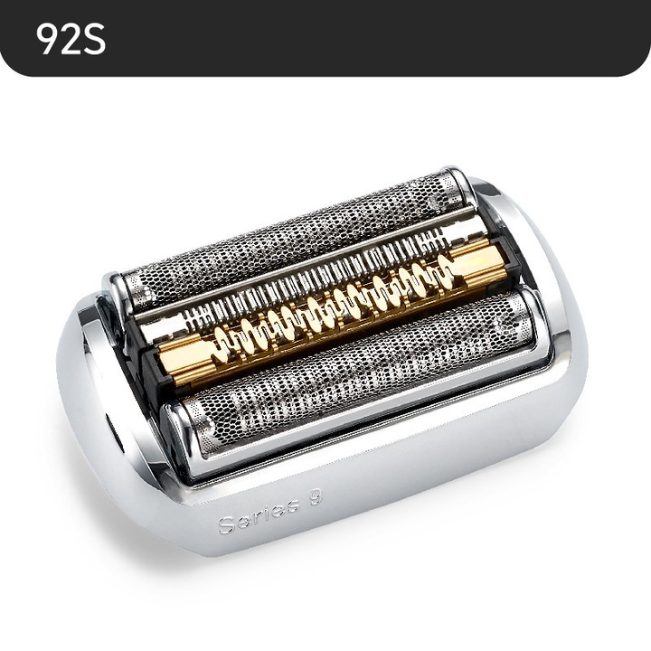 Cserefej 92S elektromos borotvákhoz, kompatibilis a Braun Series 9-cel, rozsdamentes acélból, könnyen cserélhető