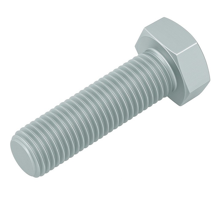 Set 50 buc - Surub cap hexagonal total filetat DIN 933 8.8 UNC 5/8x2 1/4 zincat