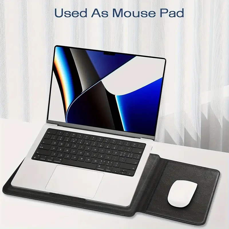 Husa laptop/tablet, 12-13.3 inch, design multifunctional, protectie completa, culoare neagra