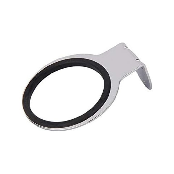 Suport pentru uscator de par din otel inoxidabil, montare pe perete, argintiu, pentru baie