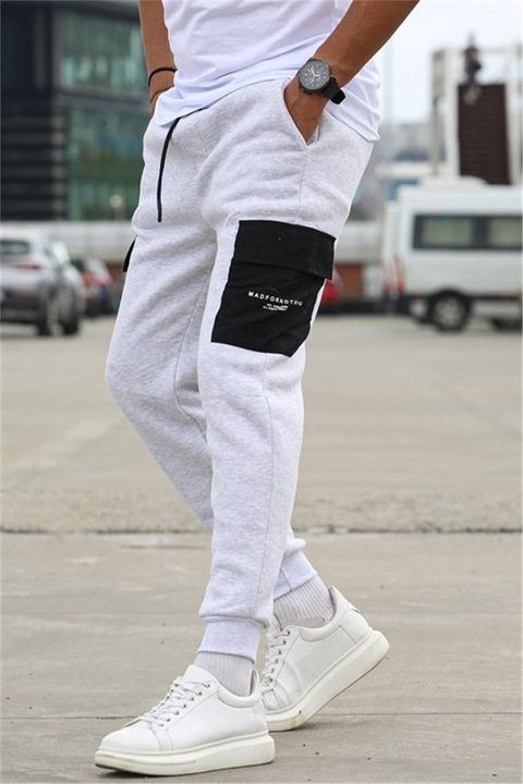 Мъжки панталони, Памук, Madmext, 358397, Бяло, M