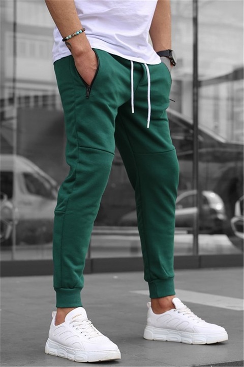 Мъжки панталони, Полиестер, Madmext, 329601, Зелен