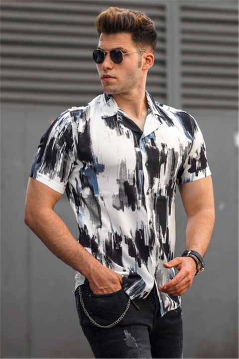 Мъжки ризи, Памук, Madmext, 307734, Черно, M