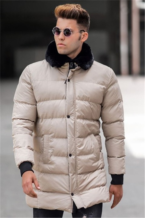 Мъжки якета и елеци, Памук, Madmext, 308503, Бежов, L