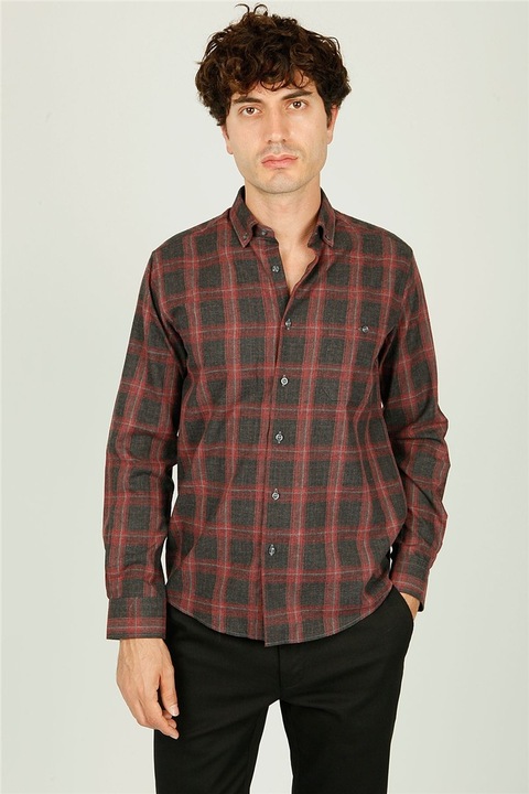 Férfi ingek, Akril, Centone, 307228, Barna, L