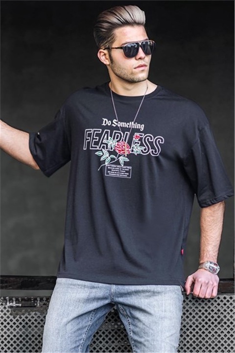 Férfi pólók, Pamut, Madmext, 290987, Fekete, XL