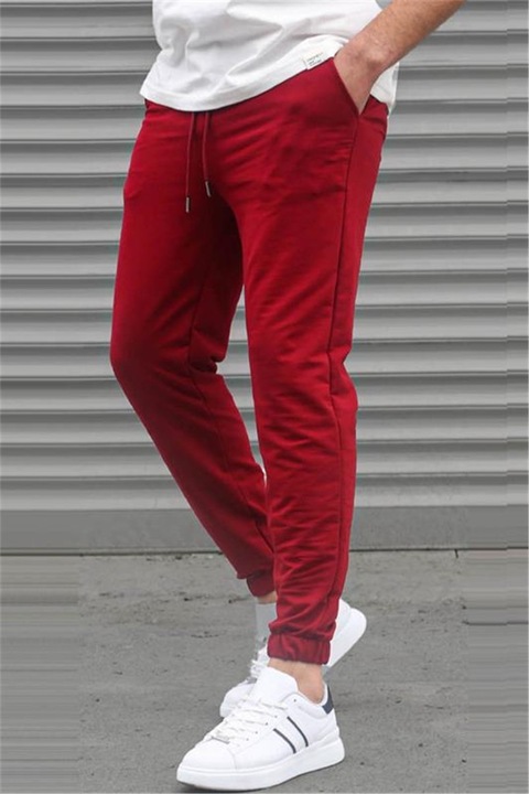 Мъжки панталони, Ликра, Madmext, 370653, Бордо, XL