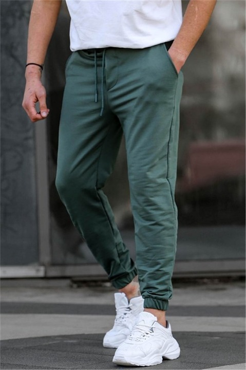 Мъжки панталони, Полиестер, Madmext, 369463, Зелен, XL
