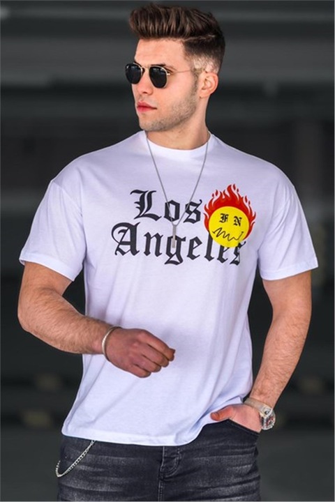 Мъжки тениски, Памук, Madmext, 293217, Бяло, S