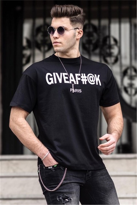 Férfi pólók, Pamut, Madmext, 292785, Fekete, M