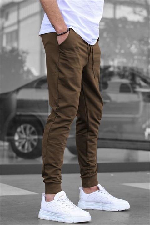 Мъжки панталони, Памук, Madmext, 382724, Кафяво, L