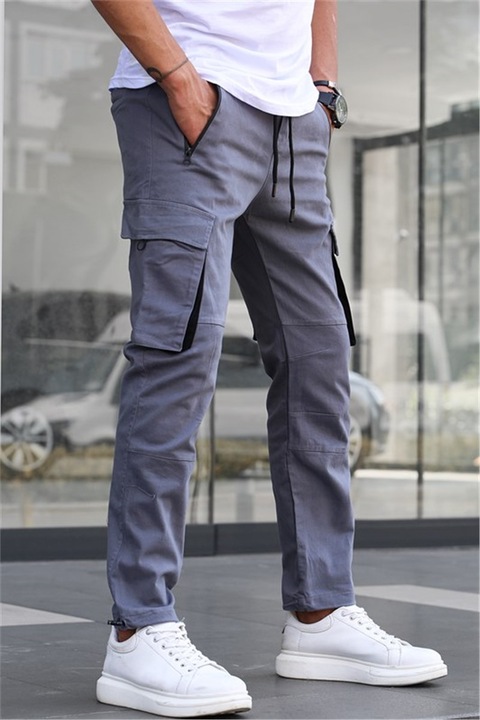 Férfi nadrág, Pamut, Madmext, 358052, Világosszürke, L