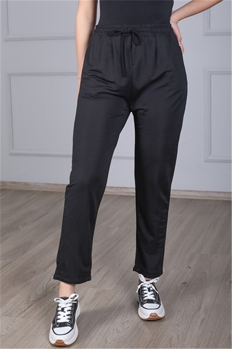 Pantaloni de damă, Bumbac, Madmext, 303562, Negru, M