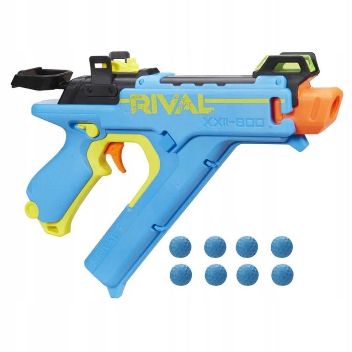 Pistol de jucarie Nerf Rival Vision XXII-800, 8 proiectile, 6x26,7x33cm, pentru baieti, 14 ani+
