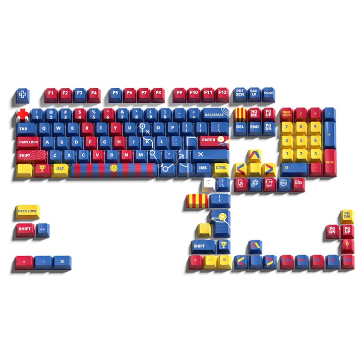 Комплект QwertyKey Catalunya Dye Key Under Cherry Profile