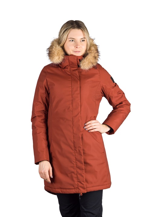 NORTHFINDER, Зимно яке Laney с джобове и цип, Керемидено червено