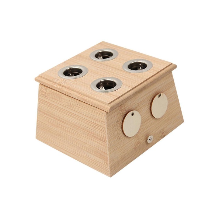 Кутия за моксибуция от дърво, 14x14x8.5см, преносима, лесна за употреба