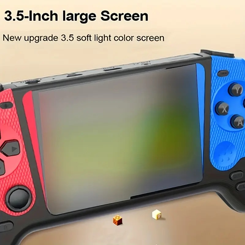 Consolă portabilă Retro-Bit, 500 jocuri, ecran HD 3.5 inch, baterie reîncărcabilă 1200 mAh, dimensiune 16 cm