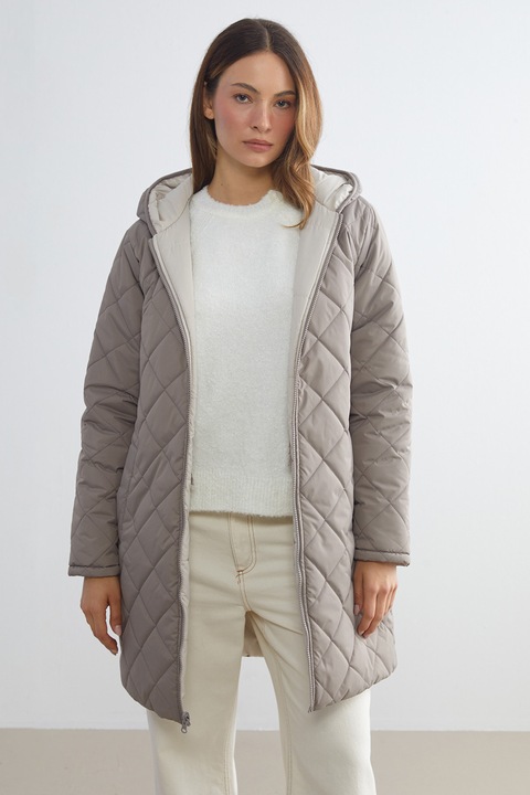 LC WAIKIKI, Geaca reversibila cu gluga, Maro nisip, XL