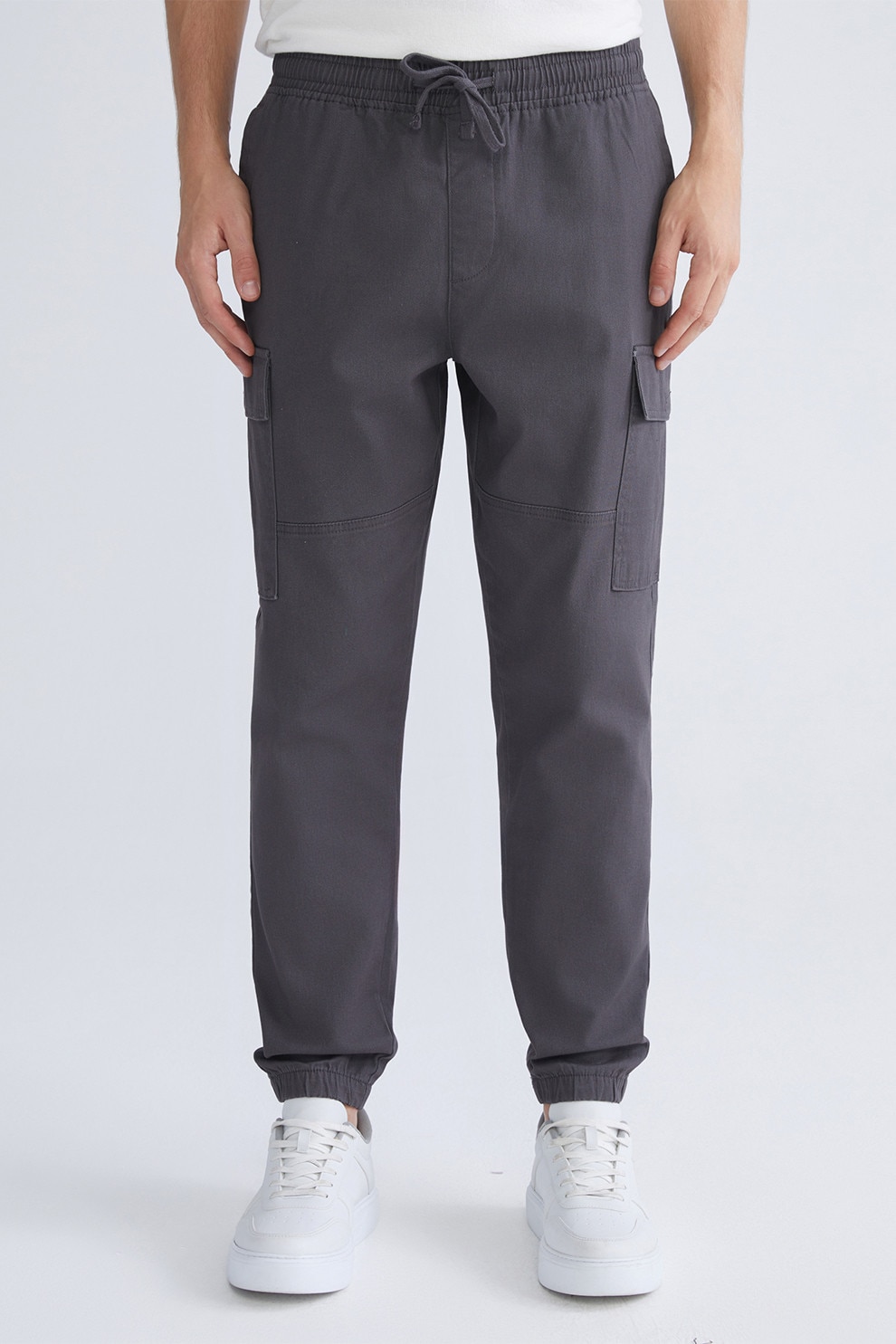 LC WAIKIKI, Pantaloni cargo jogger, Gri antracit, 28